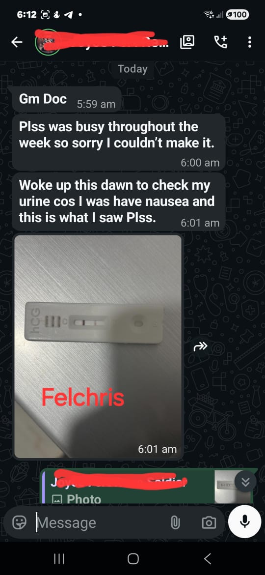 Second pregnancy test positive — Felchris patient